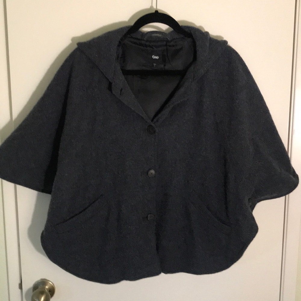 Hooded Wool Poncho/Jacket